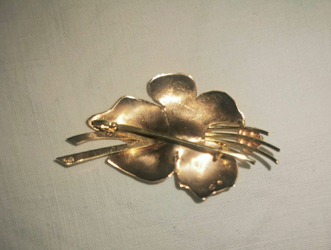 Broșă handmade aur 14 K