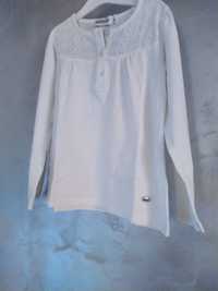 Бяла блуза с поличка размер 122-128