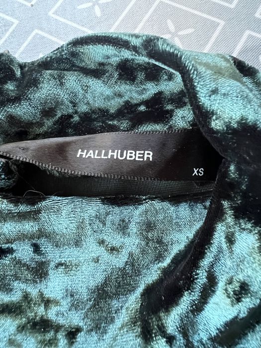 Поло блуза зелено кадифе XS