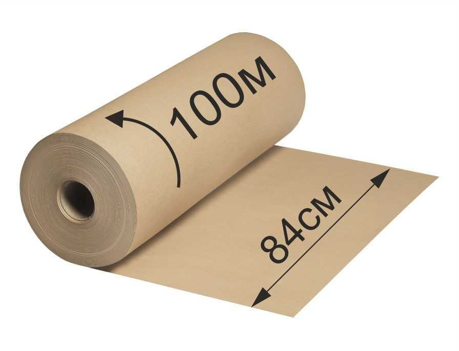 Крафт бумага в рулонах 100 метров, бумага для упаковки