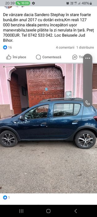 Dacia SANDERO km reali benzina