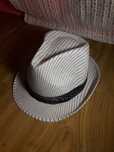 Palarie Trilby Alb Negru
