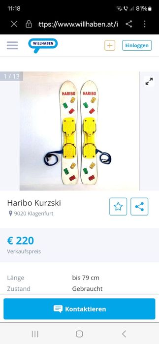 Vând schiuri copii haribo