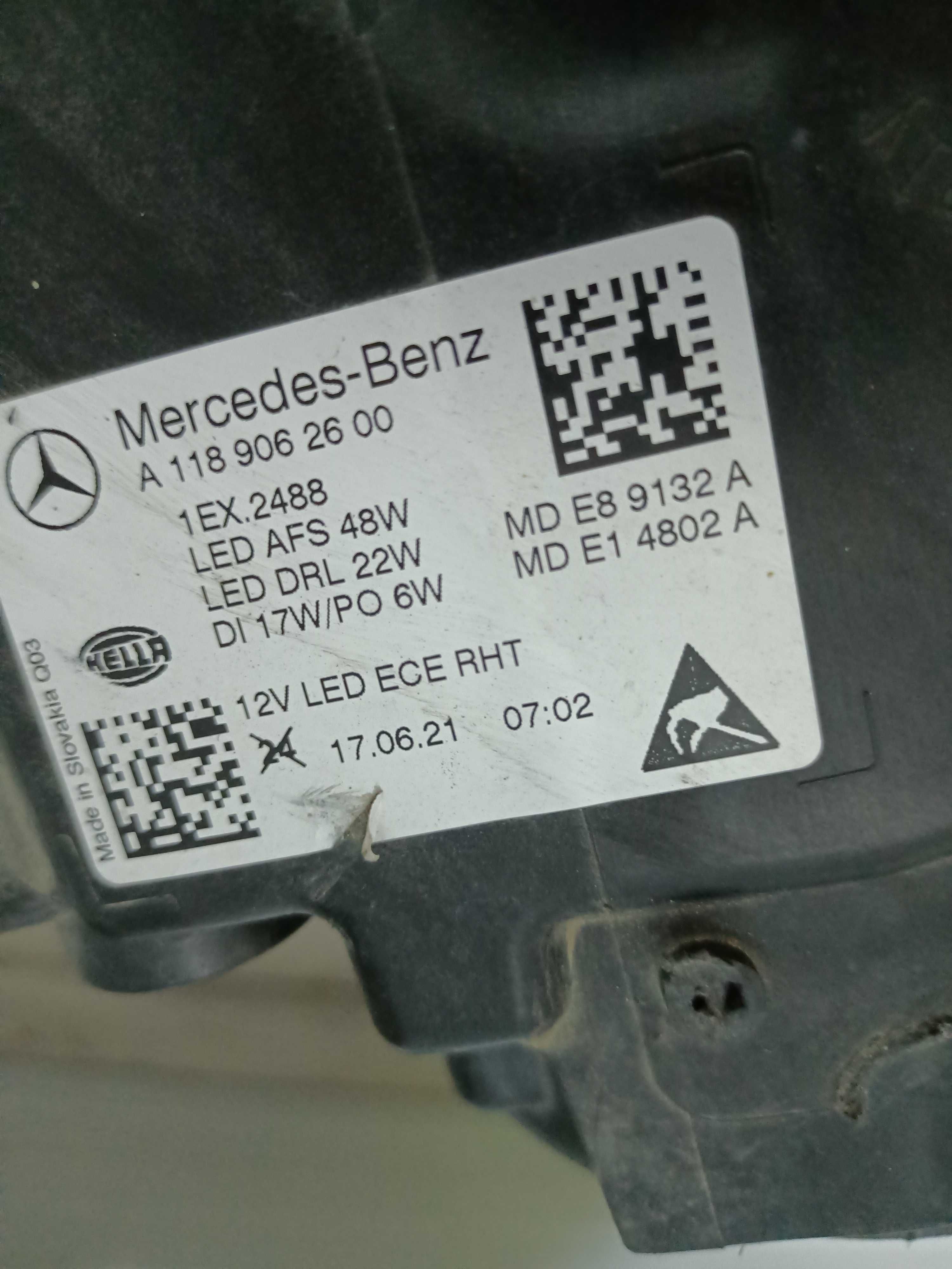 Far dreapta Mercedes CLA W118 Full LED An 2019 - 2023 cod A1189062600