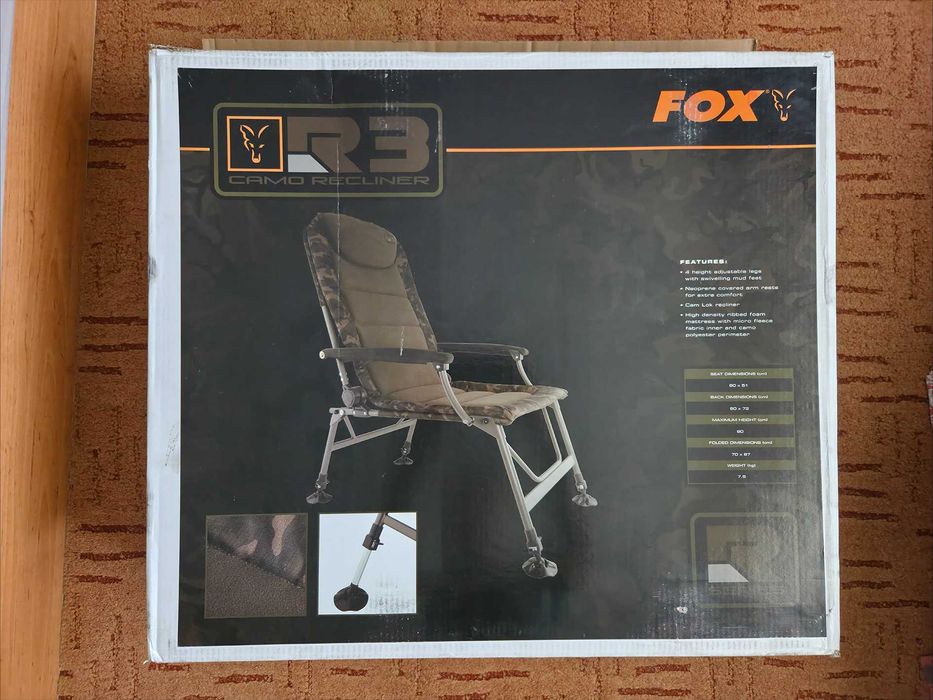 Стол за риболов FOX R3 Camo Recliner