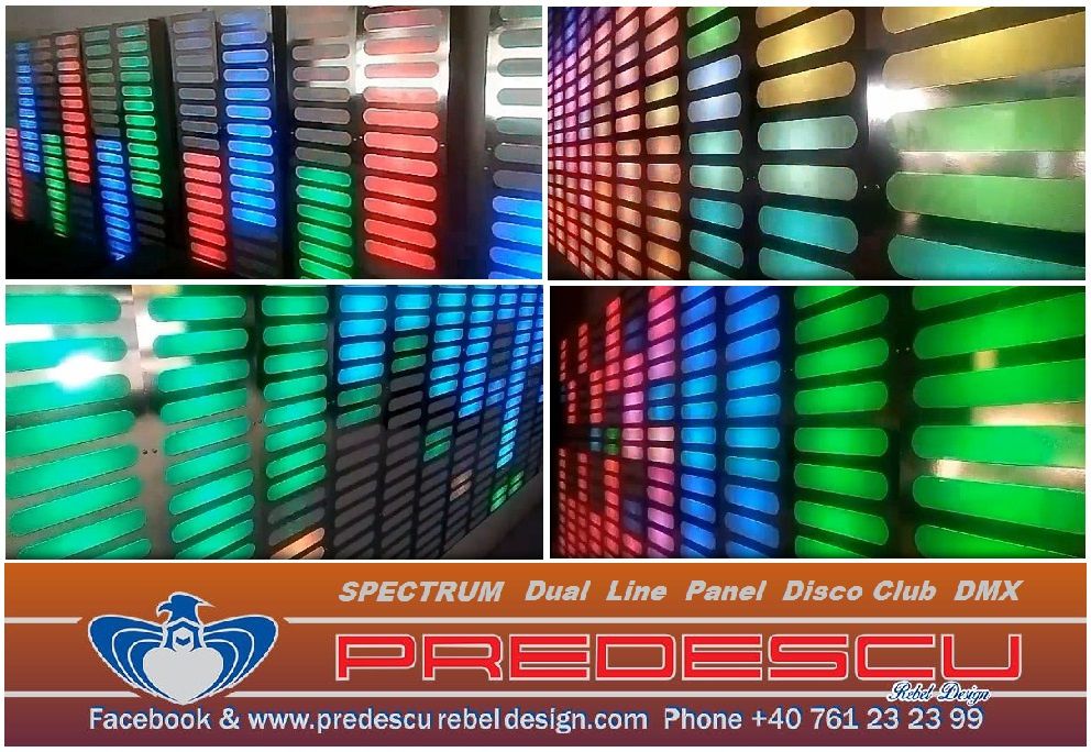 SPECTRUM Dual Line - Panou Pixel Led Club Disco Perete Lumini DMX 512