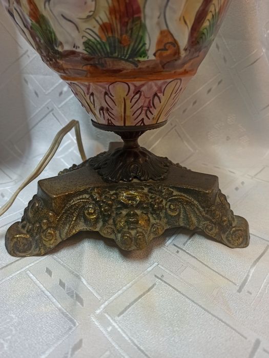 Антикварна нощна лампа Capodimonte -уникат!