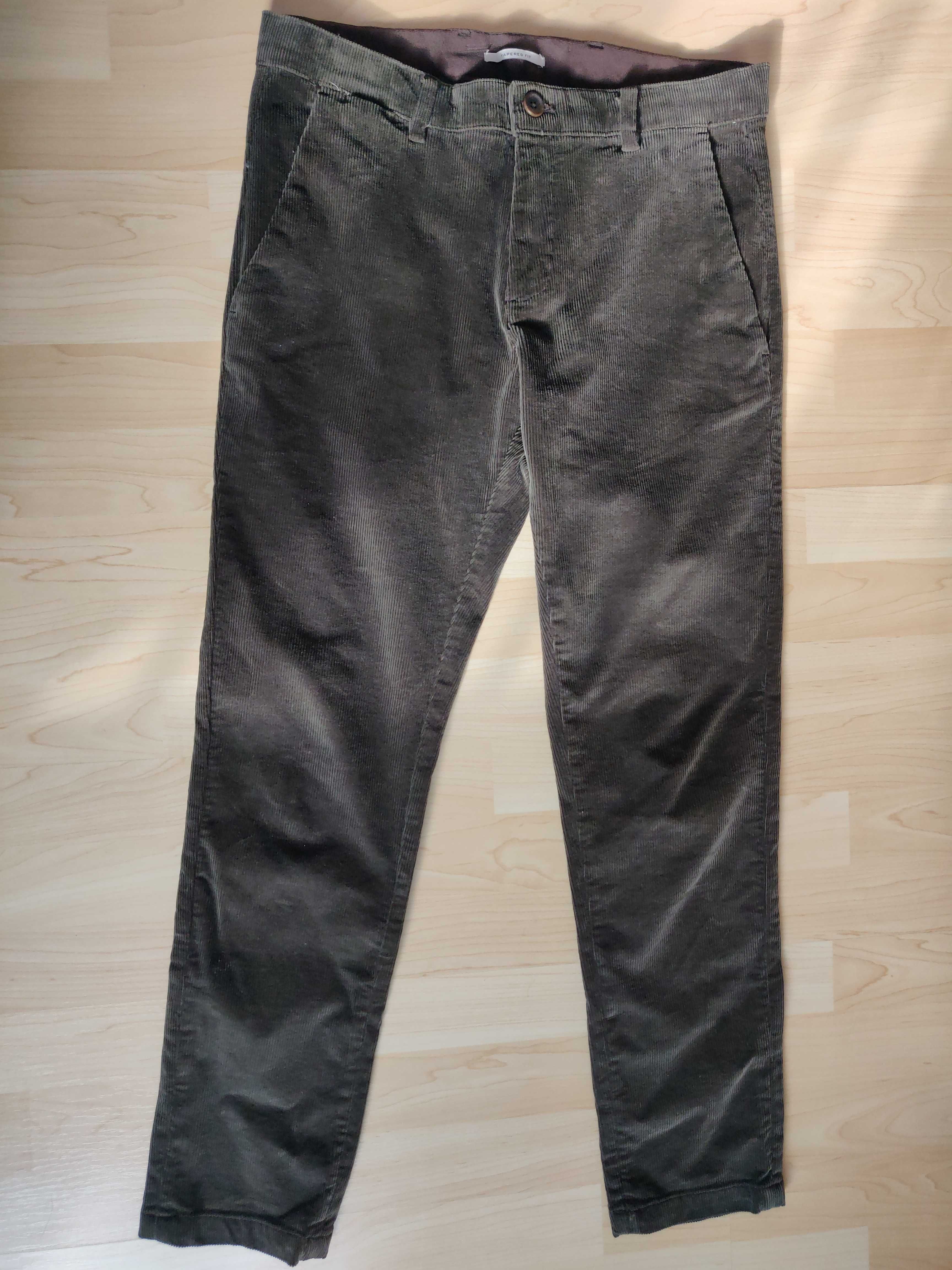 Pantaloni Reiat Mango Verde Închis - M 38 / W30 L30