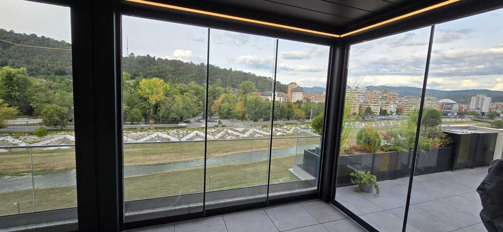 EDISTAR Pergola bioclimatică retractabilă din aluminiu,automata