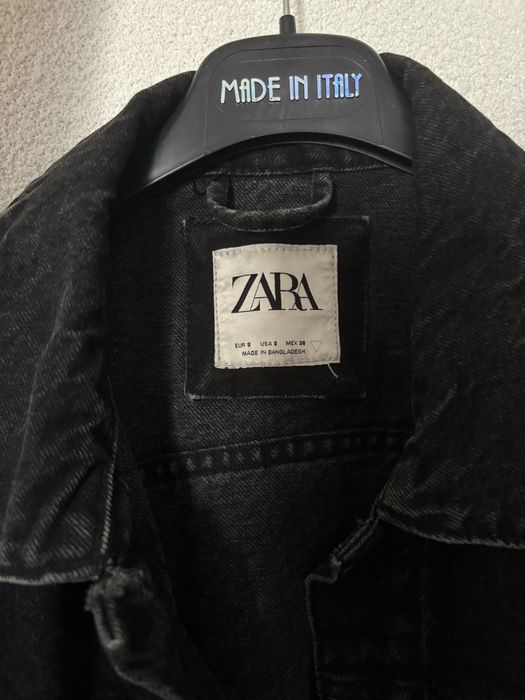 Geaca din denim negru ZARA — marimea S