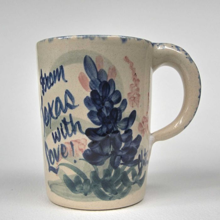 Cana ceai/cafea porțelan picturi Armando Torres/Texas with love