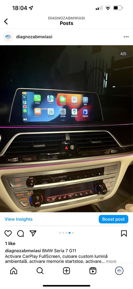 CarPlay BMW Update harti 2024