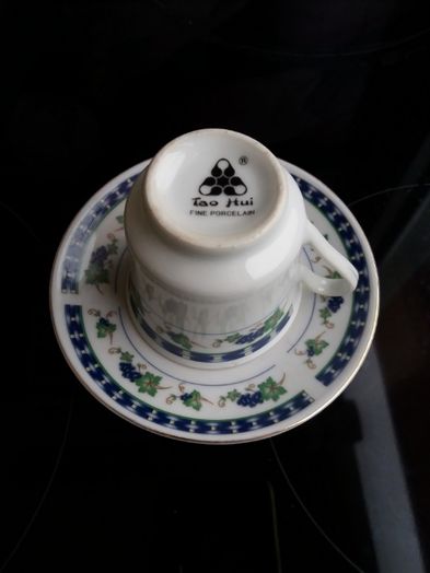 Порцеланов сервиз за кафе Tao Hui -FINE PORCELAIN, 6 бр., Антика 80-те