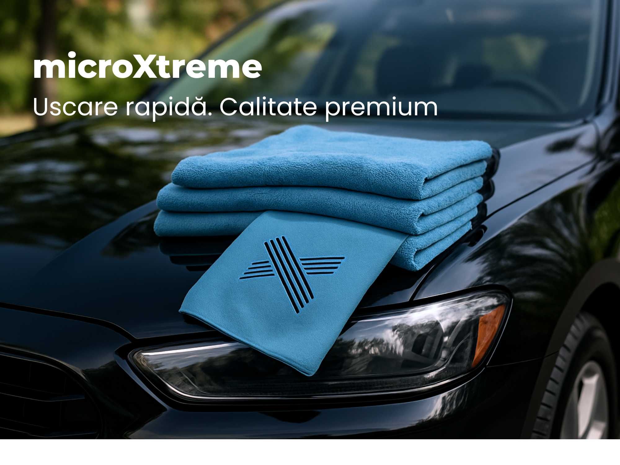 Prosop Uscare Auto XL 90x70 cm, microXtreme, Microfibră Twisted Loop