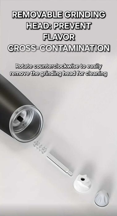 Гравитационна електрическа презареждаема мелничка за сол/черен пипер