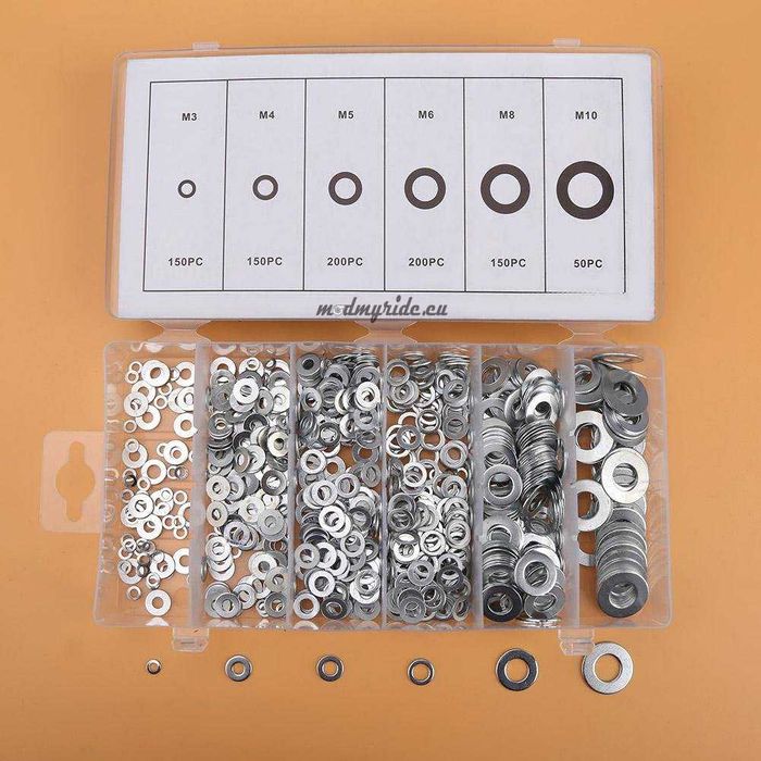 Метални шайби 900 броя шайба комплект