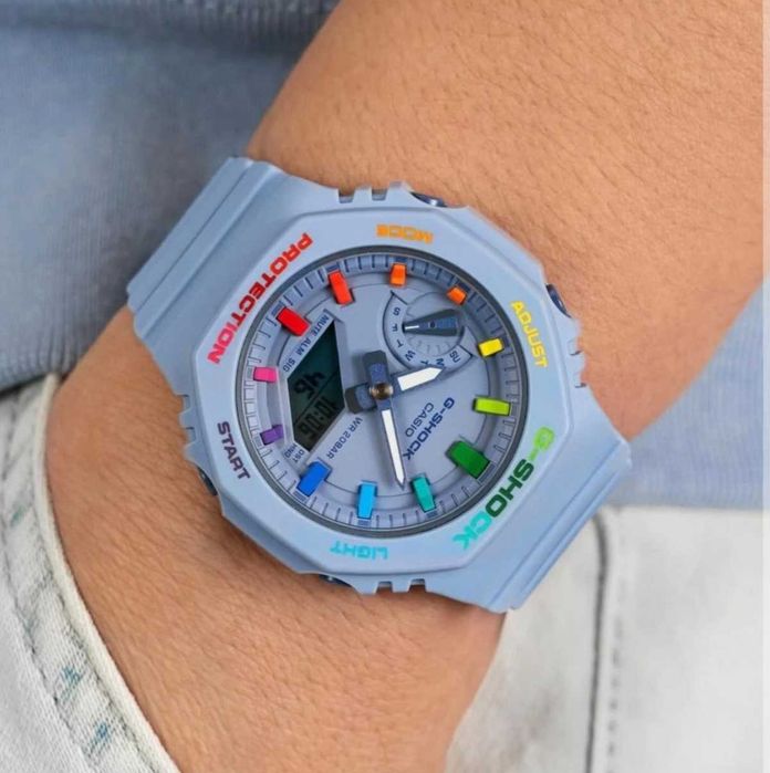 G Shock casioak mini Lavender rainbow - Ifl watches