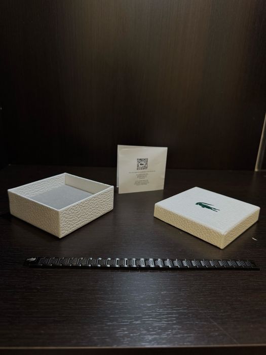 Bratara Lacoste neagra 19 cm