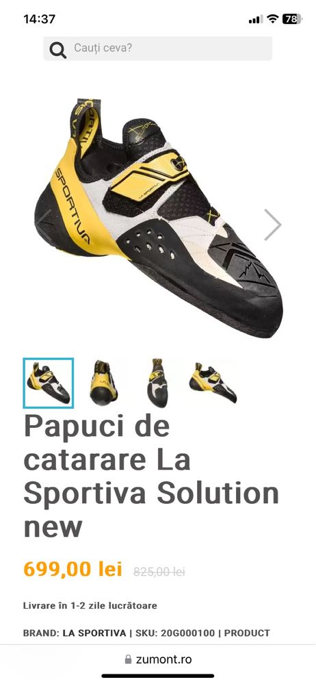 Espadrile papuci catarat La Sportiva Solution 36