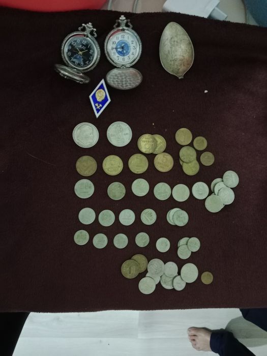 Советские копейки часы ложка