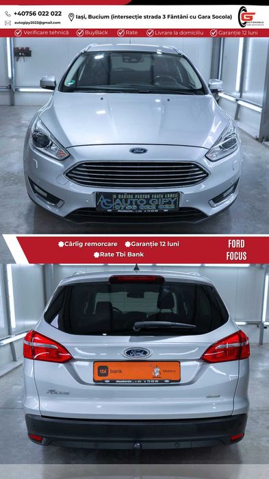 FORD FOCUS Fab2016Benzină Euro6Navi Xenon Climatronic Senzori Garanție