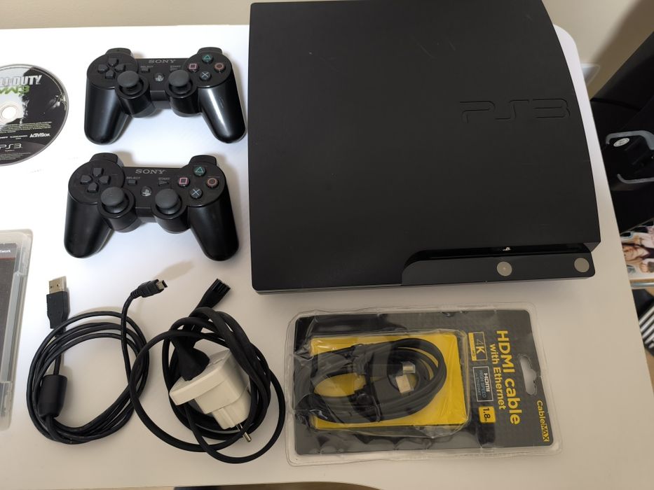 PlayStation 3 Slim 120GB / Два контролера / 6 Игри