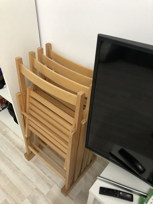 Scaune pliante lemn masiv - fag !