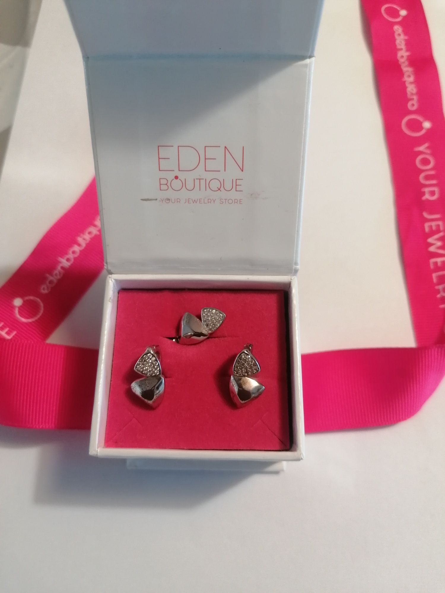 Set cercei și pandantiv argint 925, Eden, 4,49 gr, purtat o singura da