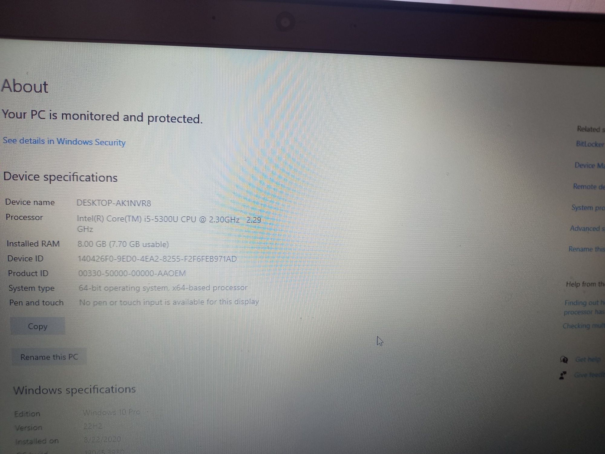 Laptop Lenovo ThinkPad T450 i5-5300U CPU 199лв.