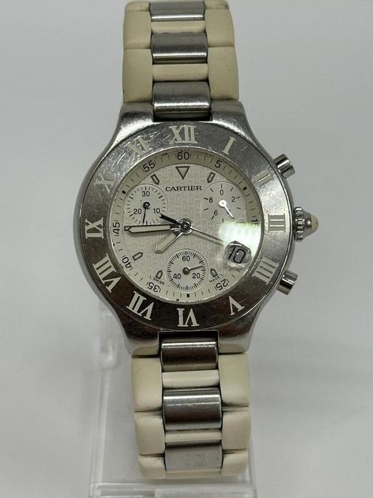 Cartier 21 Chronoscaph W10184U2 Cuart -I-