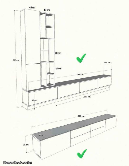Тв зона декор | Tv zona dekor mebel, obshivka mdf, parta shkaf kamod