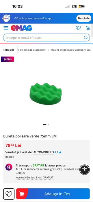 Vând burete polish abraziv 3 M mediu