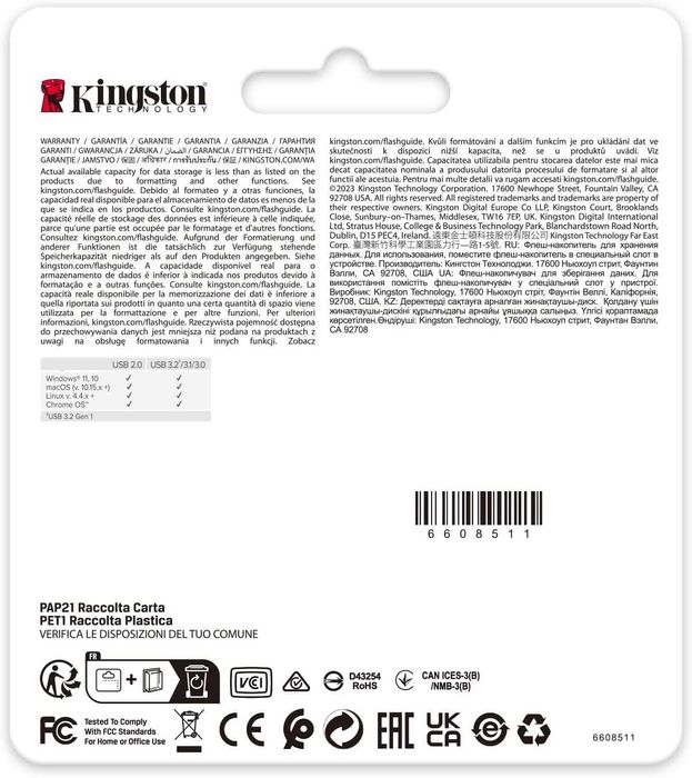 ПРОМО Нова USB Памет 256GB Kingston DataTraveler 3.2 SE9 G3 с Гаранция