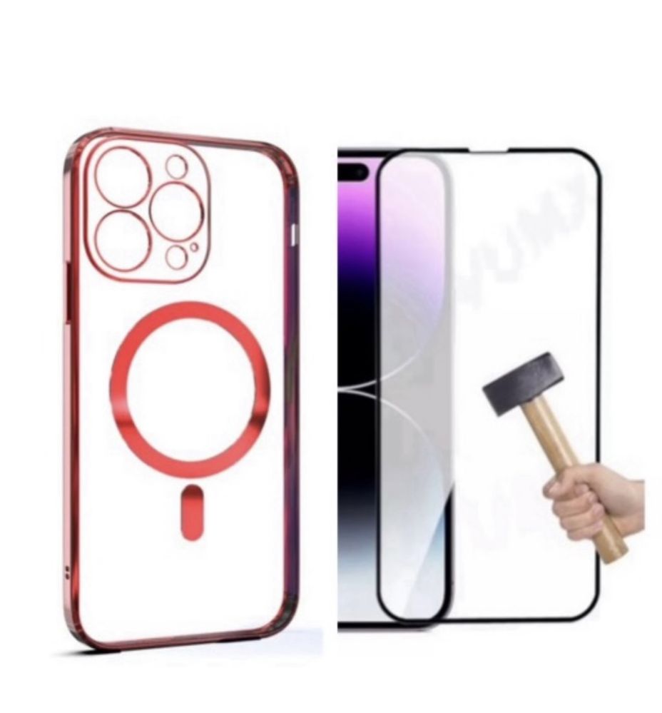 Iphone 13/14/15/16E/PRO/MAX Husa Infinity Magsafe + Folie Sticla 20D F