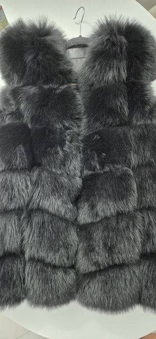 Vesta blana naturala dama