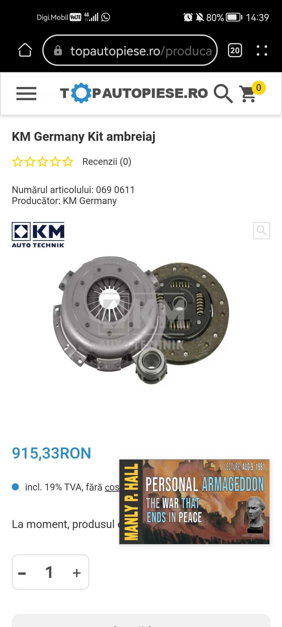 Kit Ambreiaj Km Auto Technik
