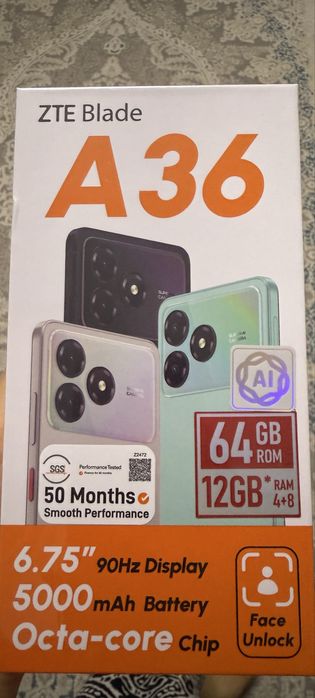Телефон Zte Blade A36 новый