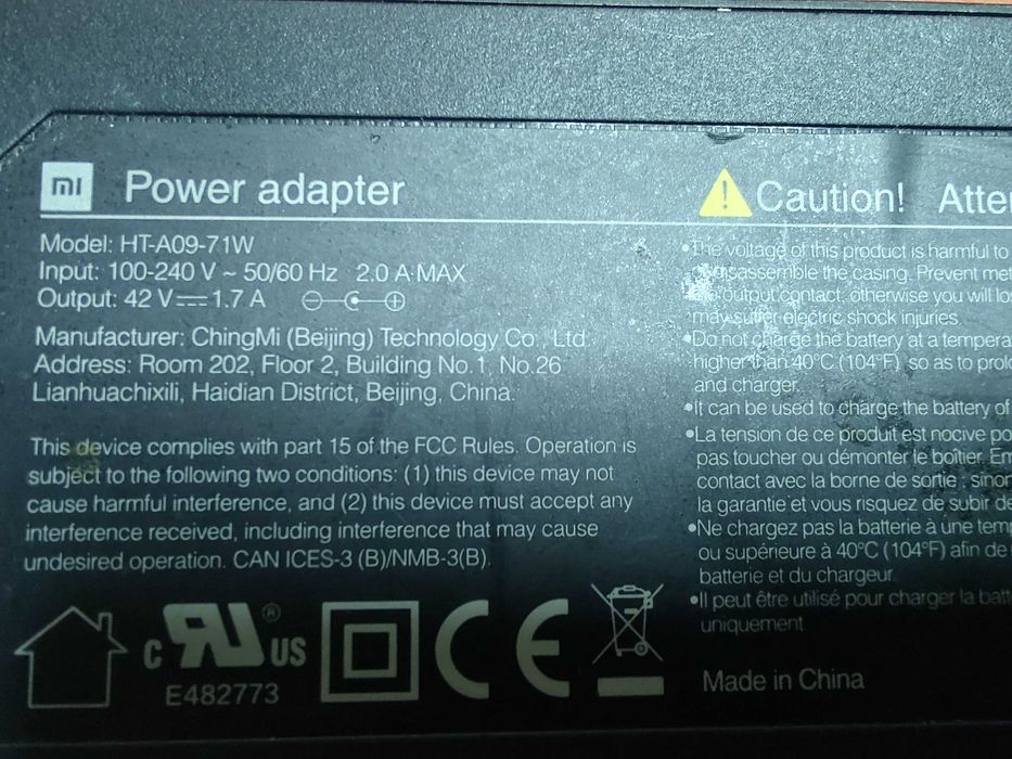 Incarcator Trotineta Xiaomi Mi HT-A09-71W M365 1S Electric Scooter 3