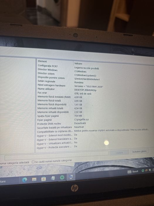 Laptop HP ieftin – funcționează perfect – Windows 10 instalat