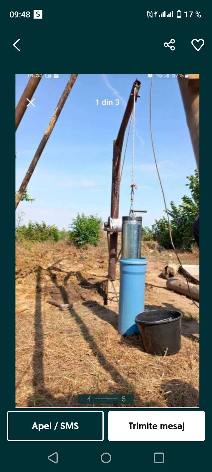 Foraje puțuri de apă ,Denisipări,Prelungire fântâni,piloni