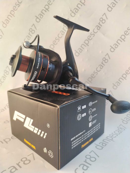 SET 4 Mulinete FL XFB6000 6 rulmenti pentru crap si tambur rezerva