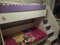 Двухъярусная кровать для девочки