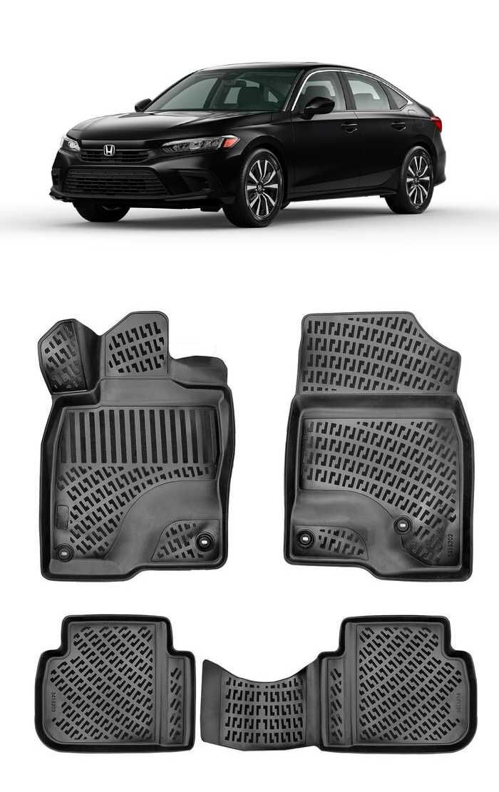 Гумени стелки RizLine съвместими с Honda Civic Sedan 2021+