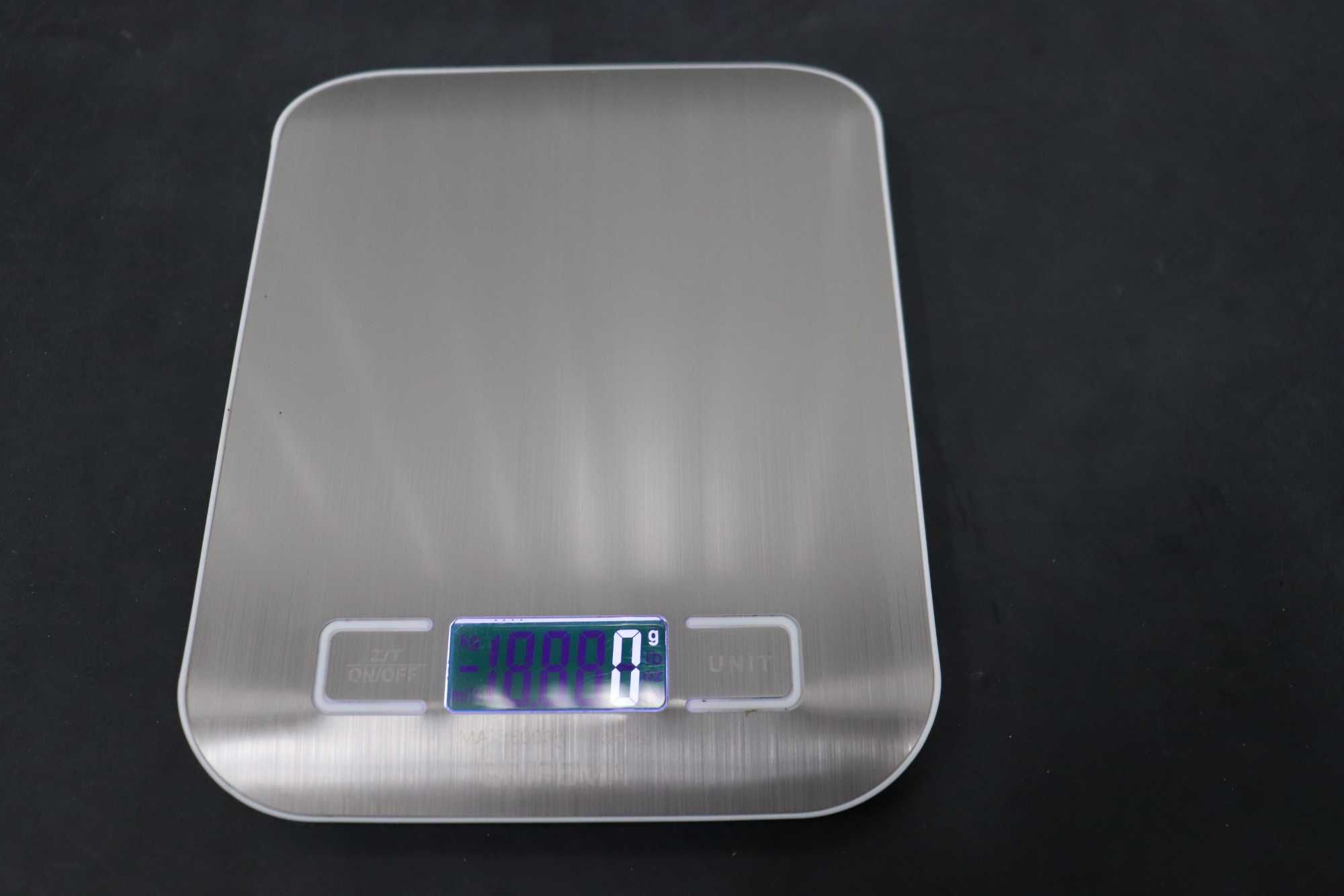 Електронна кухненска везна, плоска, LCD екран, функция TARE, 5kg/1g