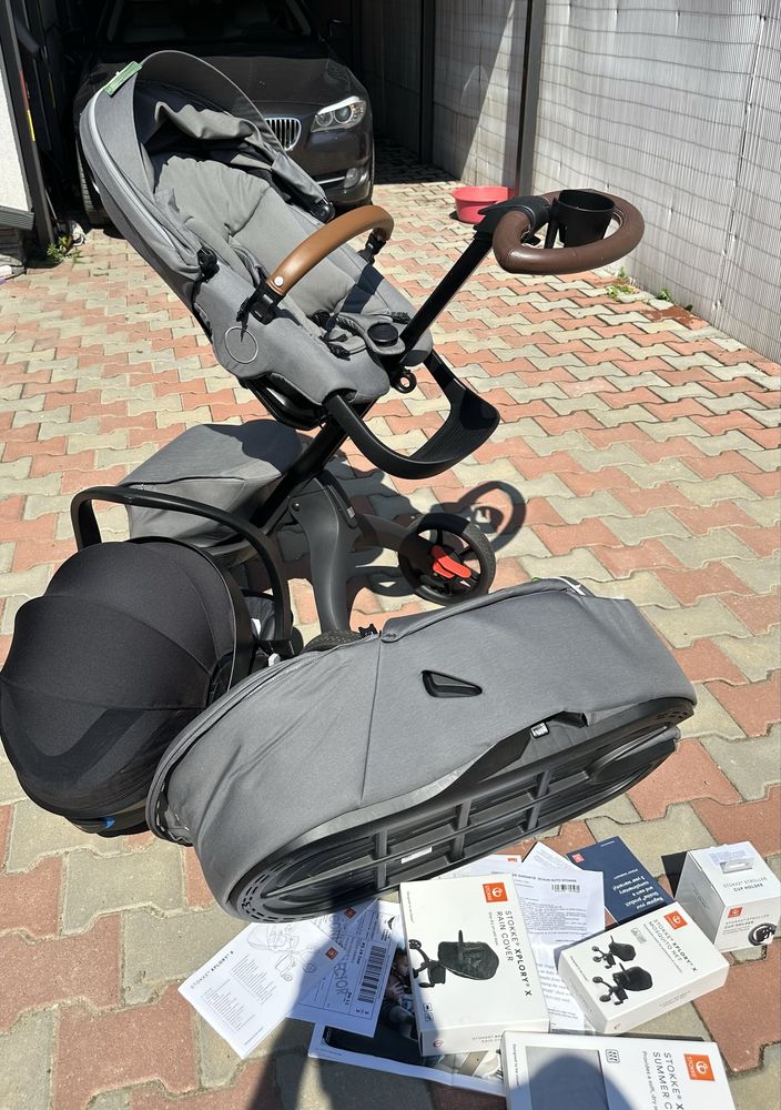 Nou”Xplory X “ Stokke 3în1”Landou.Scoica Căruciorul Deosebit de frumos