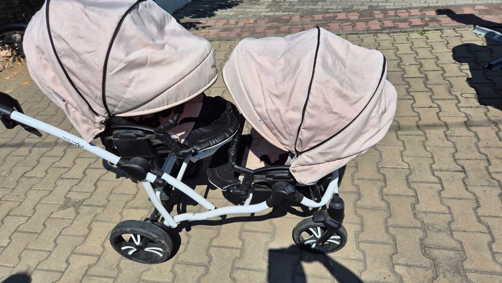 Vand carucior gemeni tip trenulet