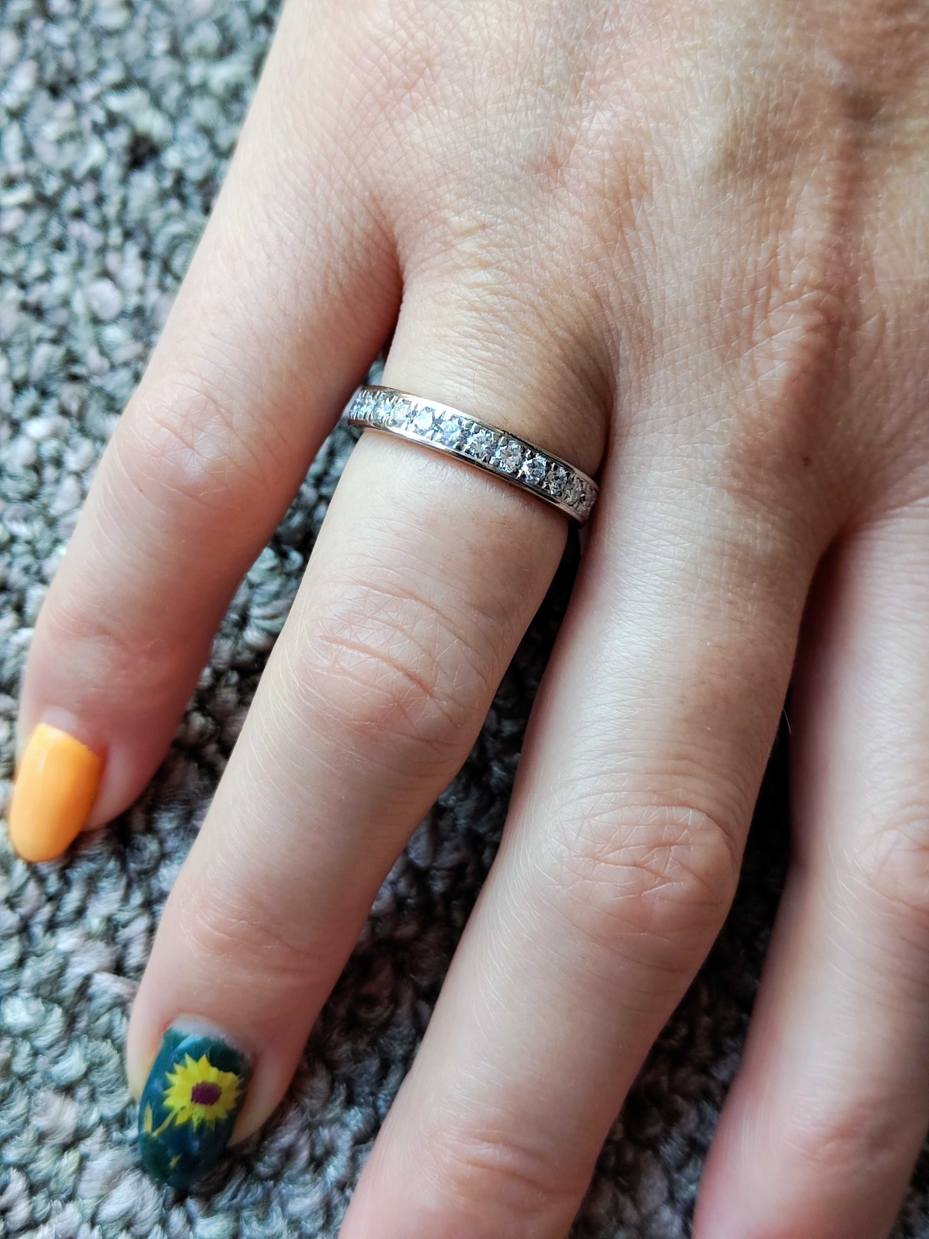 Inel Aur 18K Diamante Briliante Eternity Memory Traditional Aniversar