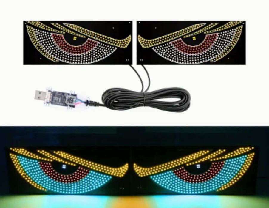 Set de 2 bucăți Lumină LED Ochiul diavolului