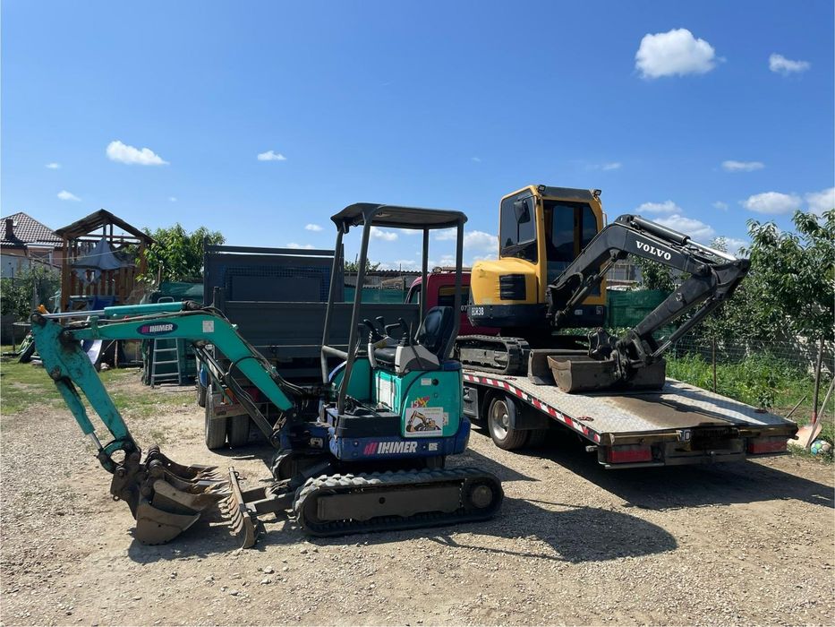 Închiriez MINIEXCAVATOARE mini buldo excavator miniescavator escavator