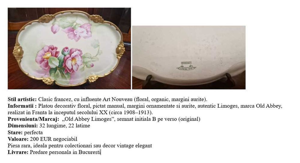 Obiecte decorative, tablouri, mobilier, ideale pentru colectionari